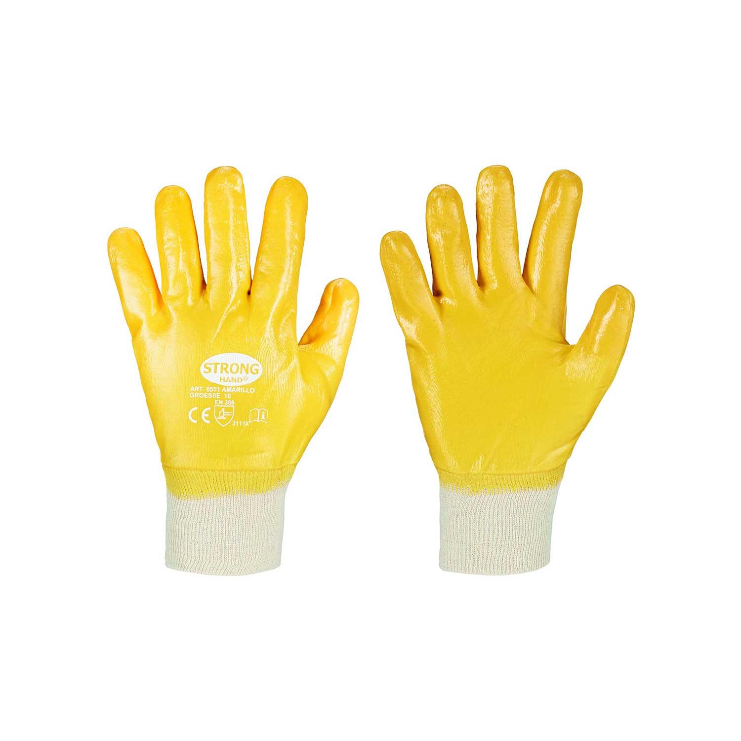 Amarillo Stronghand Handschuh, Nitril gelb, vollbeschichtet