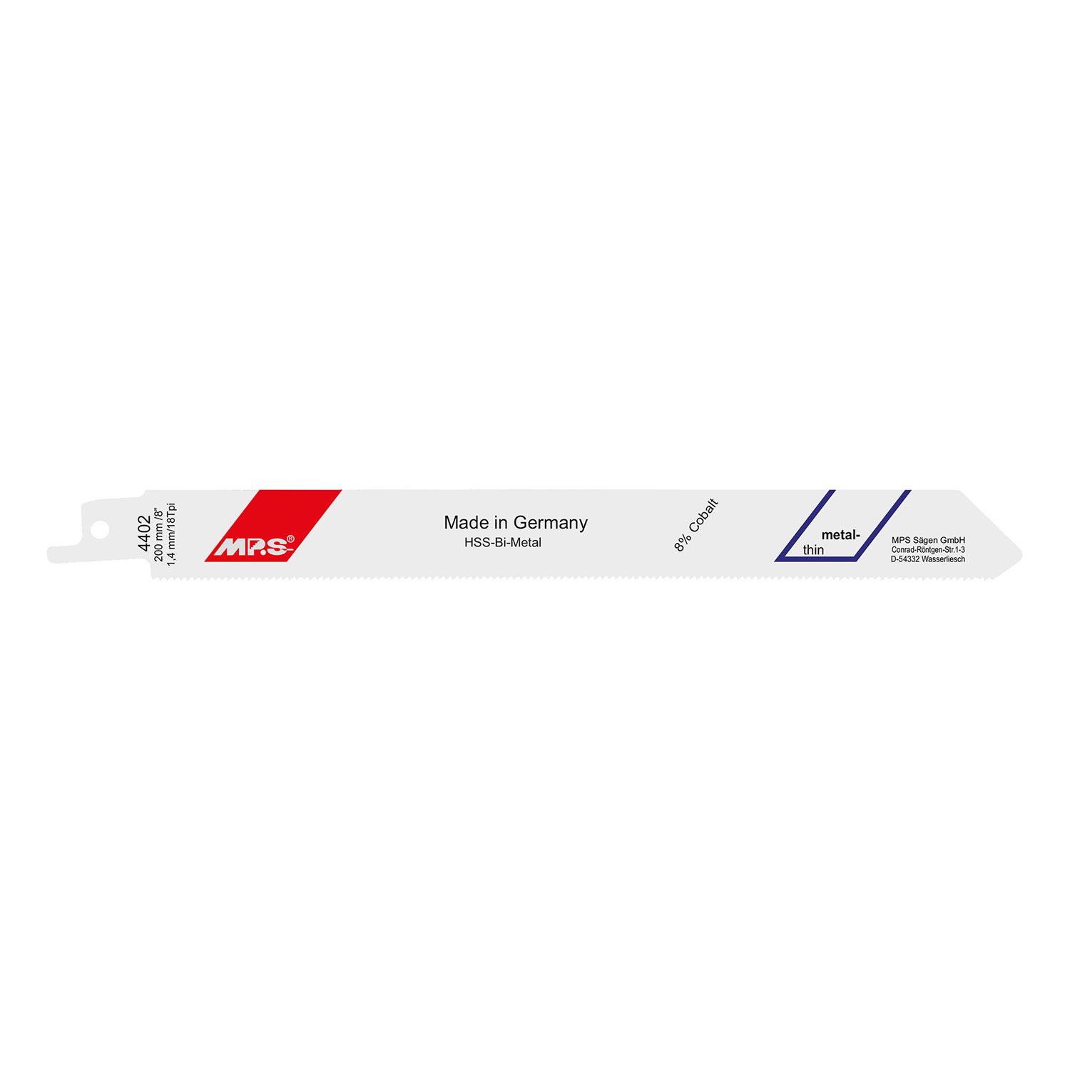 4402-5 Säbelsägeblätter 200 mm / 180 mm - Metall - VE: 5 Stück