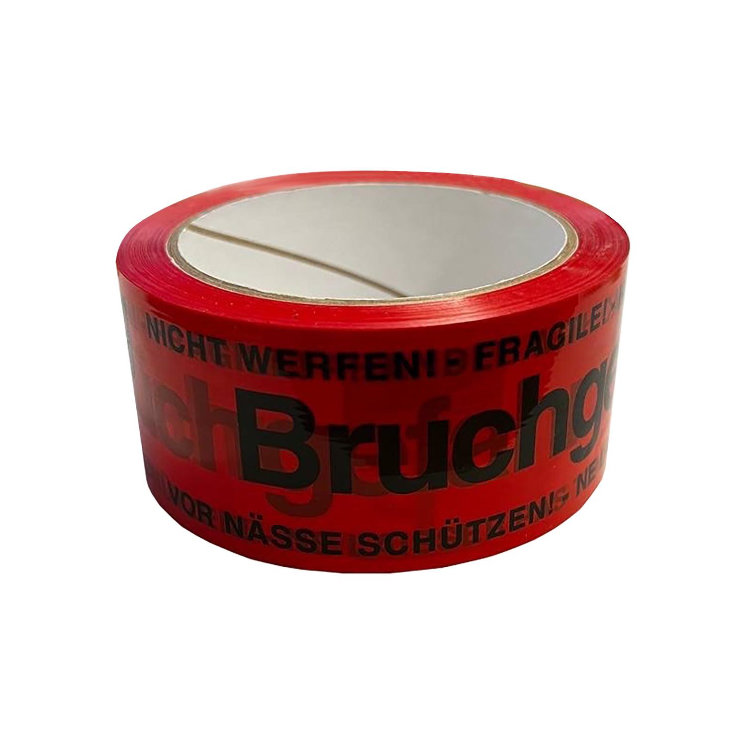 Warnklebeband "Bruchgefahr" 66 m x 48 mm rot/schwarz