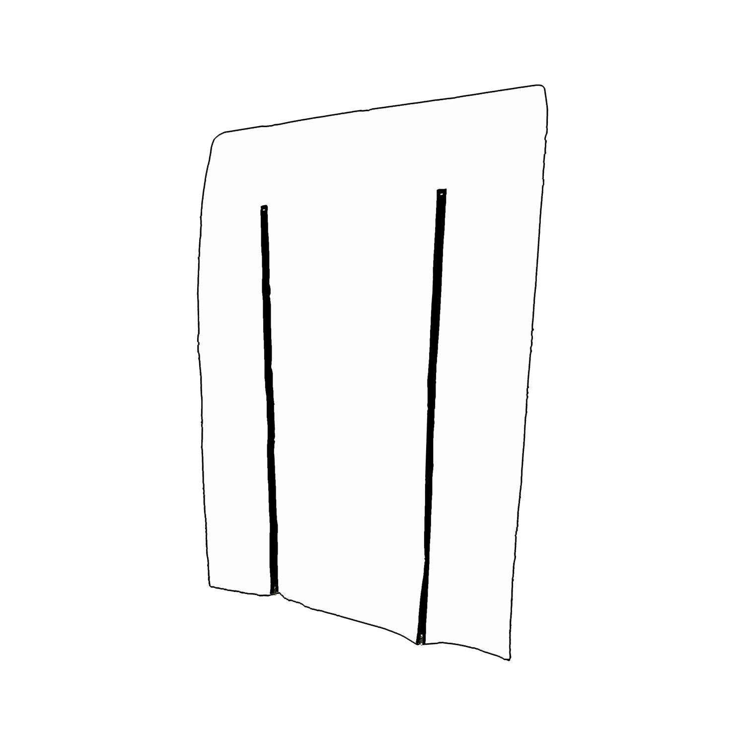 KBL PEVA Reißverschlusstür H-Form 150 x 220 cm, transparent