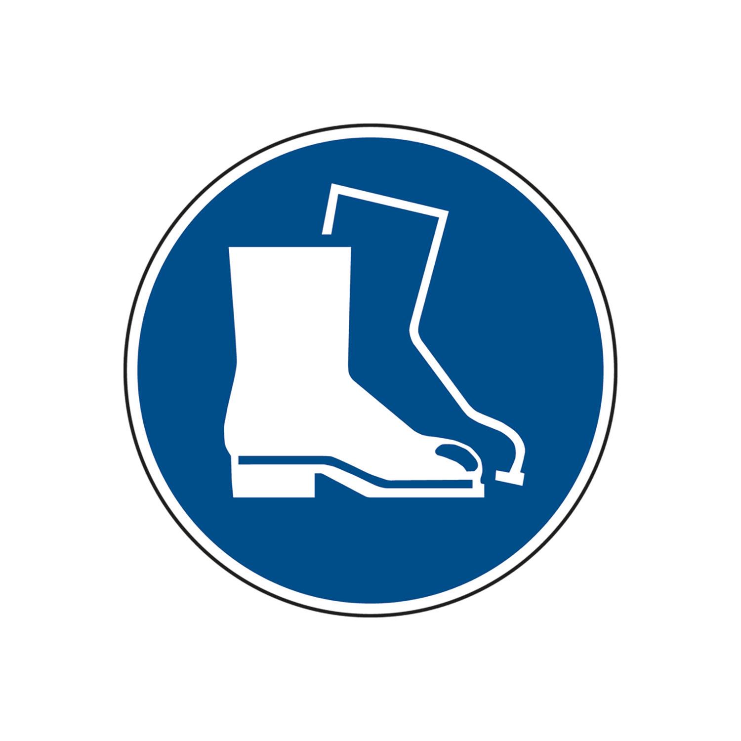 Gebotsschild, Fußschutz benutzen M008 - ASR A1.3 (DIN EN ISO 7010)