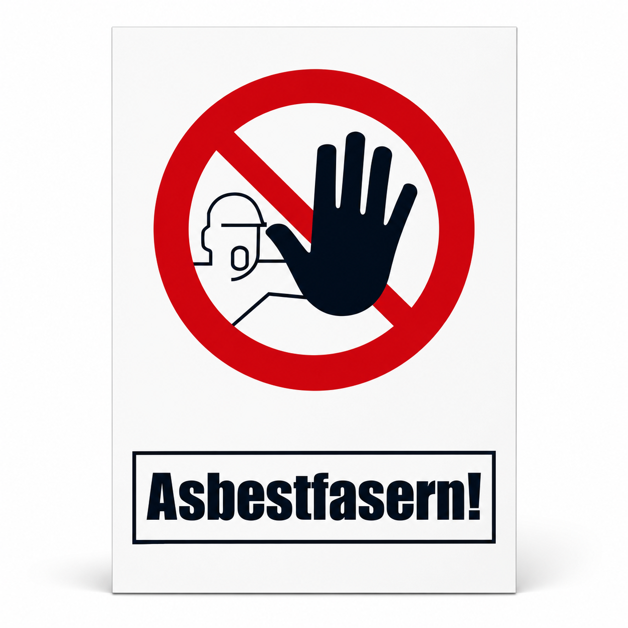 Warnschild "Asbestfasern" 50 x 70 cm