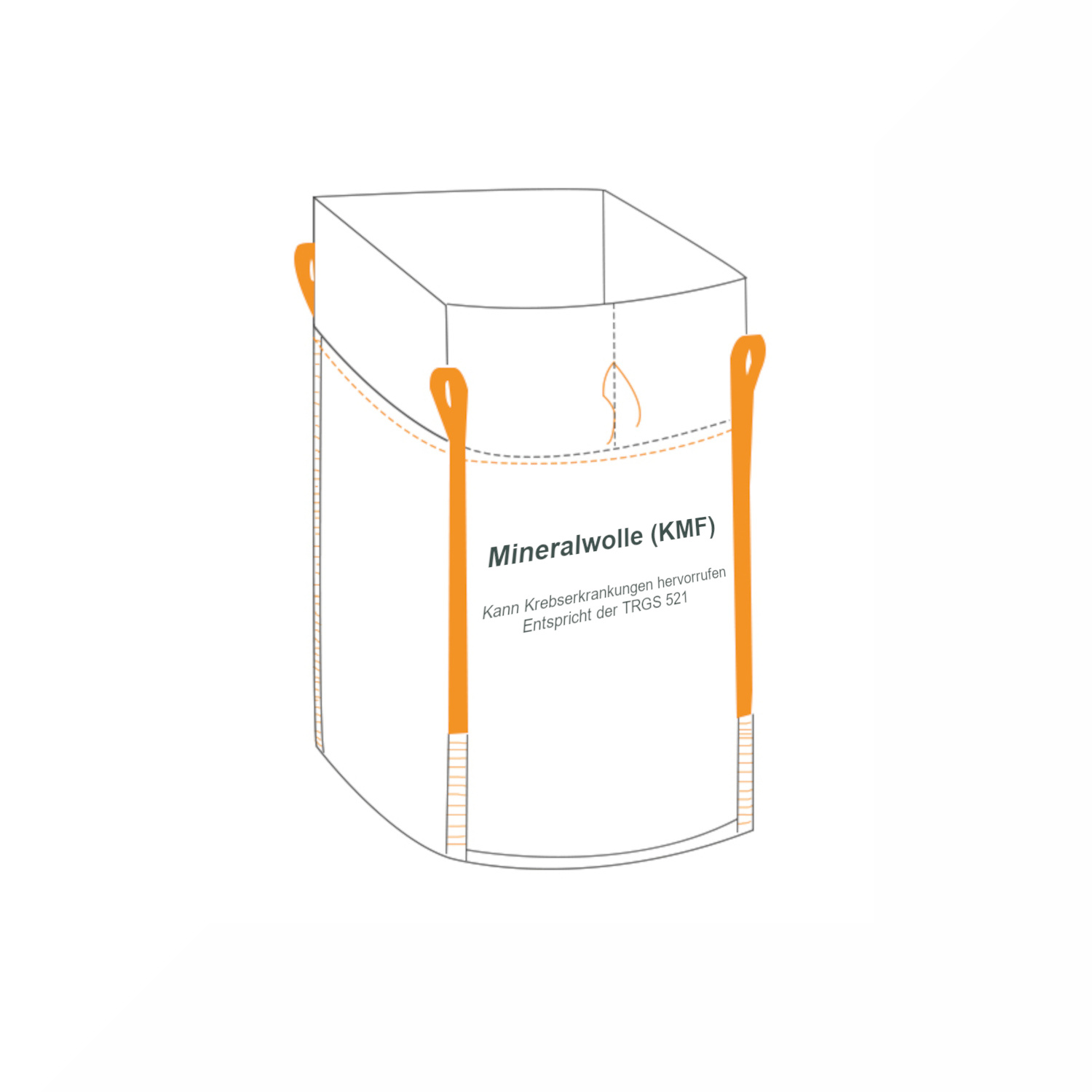 Big Bag Mineralwolle 90x90x110 cm, beschichtet transparent