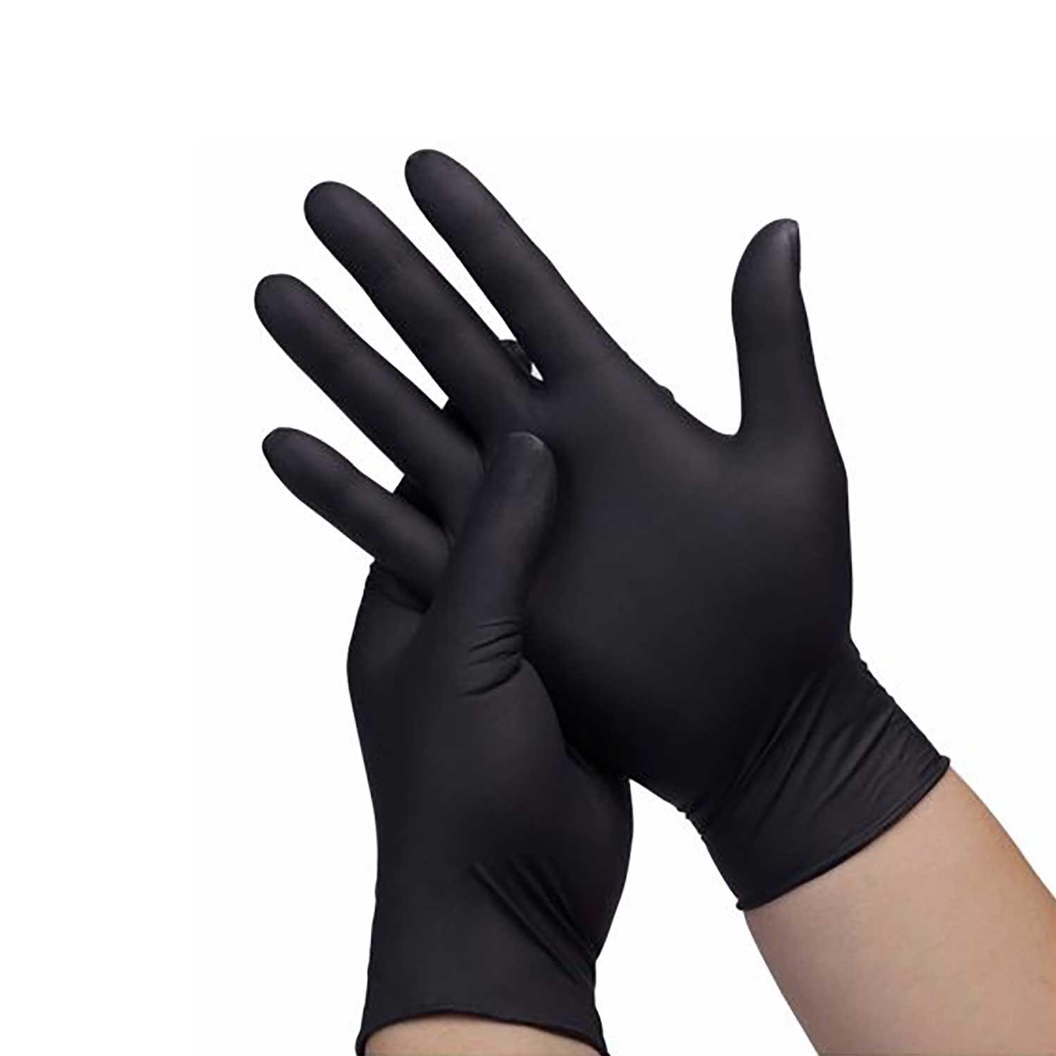 Nitril-Einweghandschuhe, schwarz, 1 Box = 100 Stück
