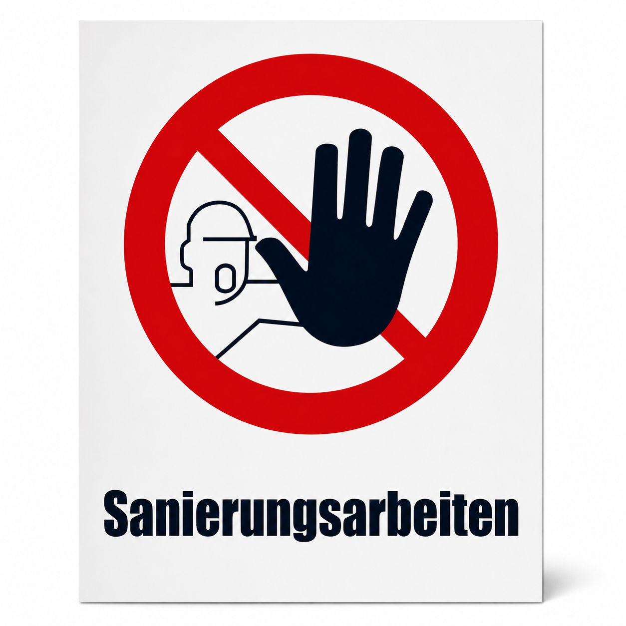 Warnschild "Sanierungsbereich" 50 x 42 cm