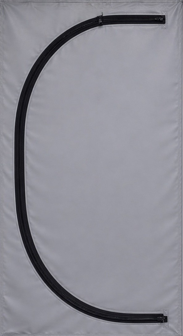 KBL PVC Reißverschlusstür C-Form 200 x 200 cm