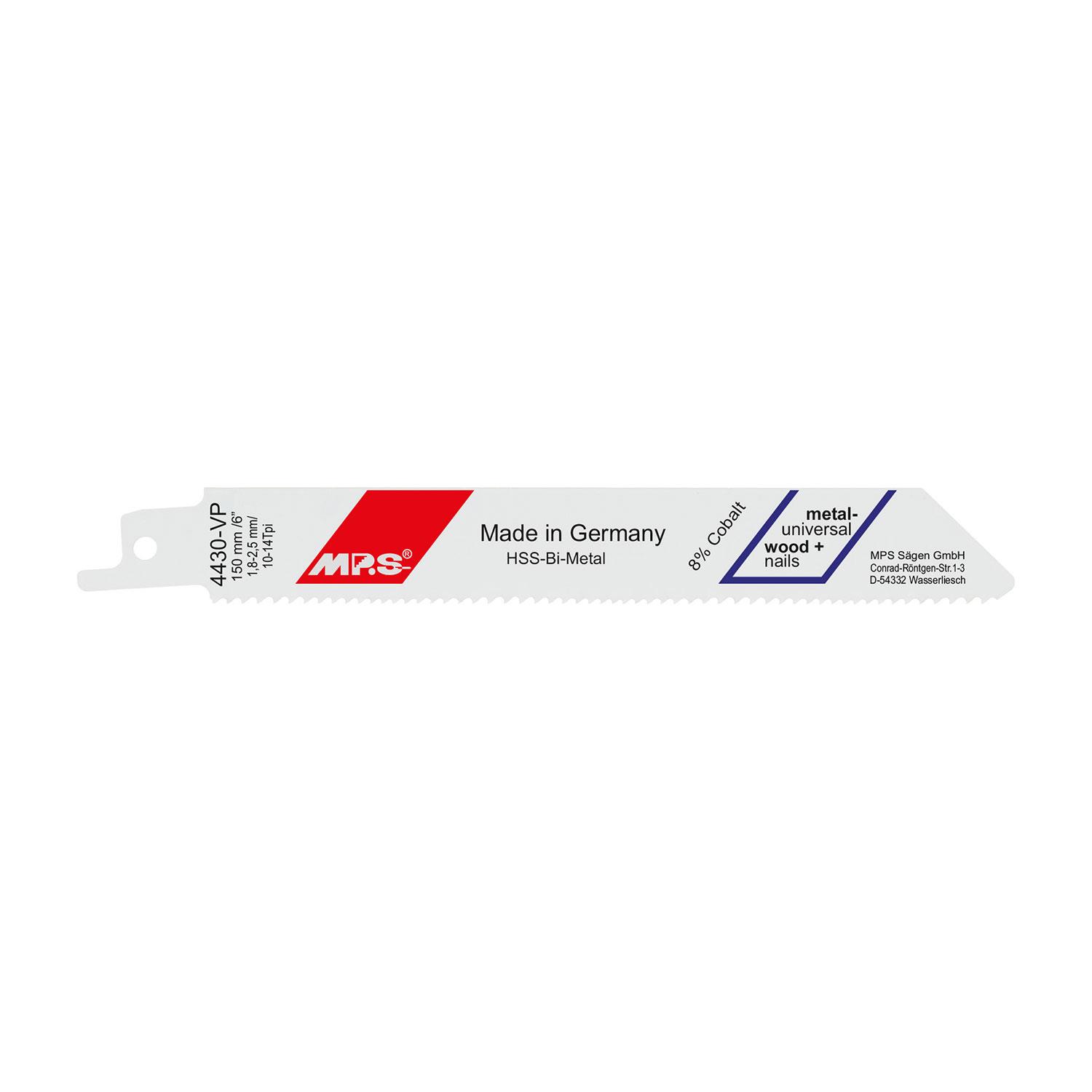 4430-VP-5 Säbelsägeblätter 150 mm / 130 mm - div. Materialien - VE: 5 Stück