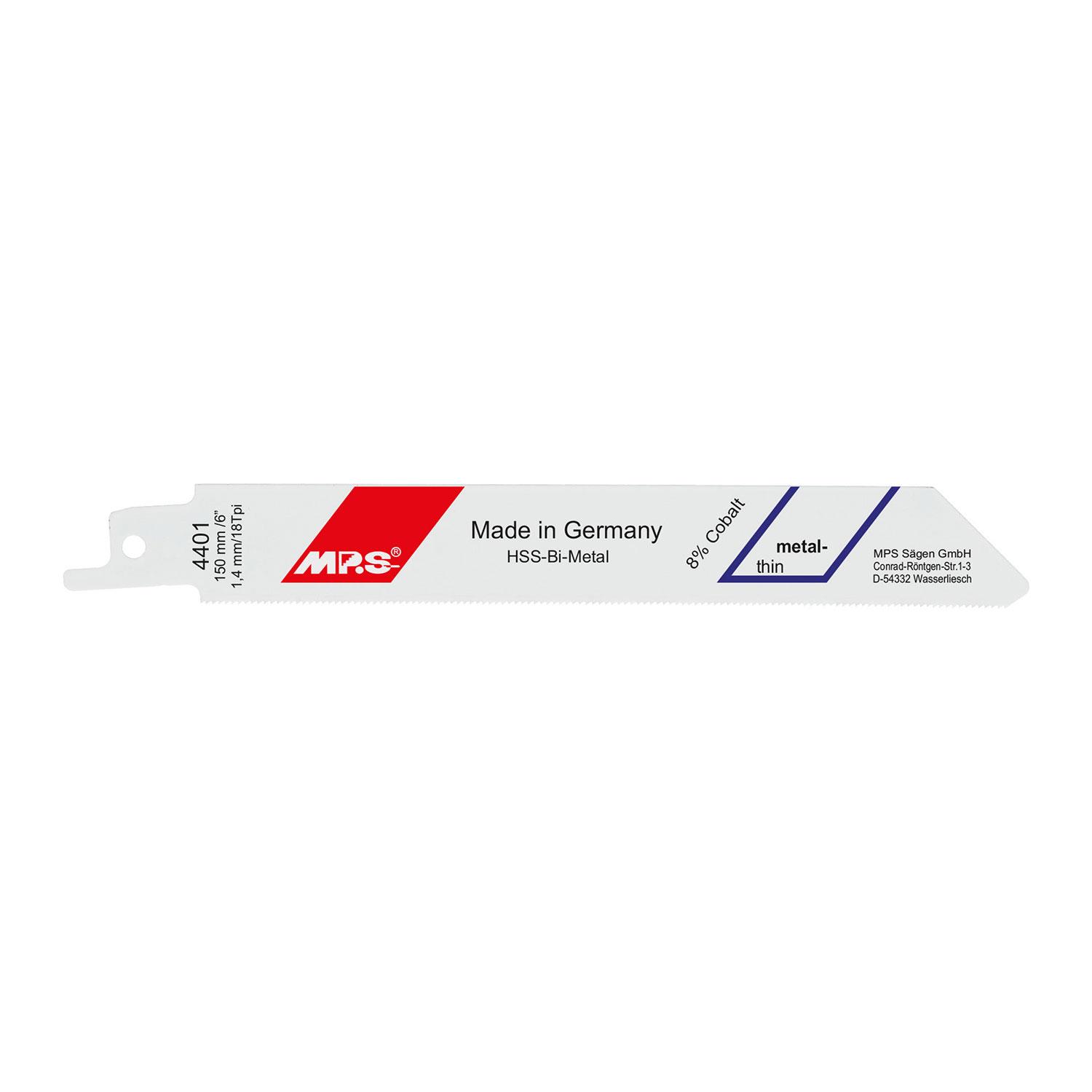 4401-100 Säbelsägeblätter 150 mm / 130 mm - Metall - VE: 100 Stück