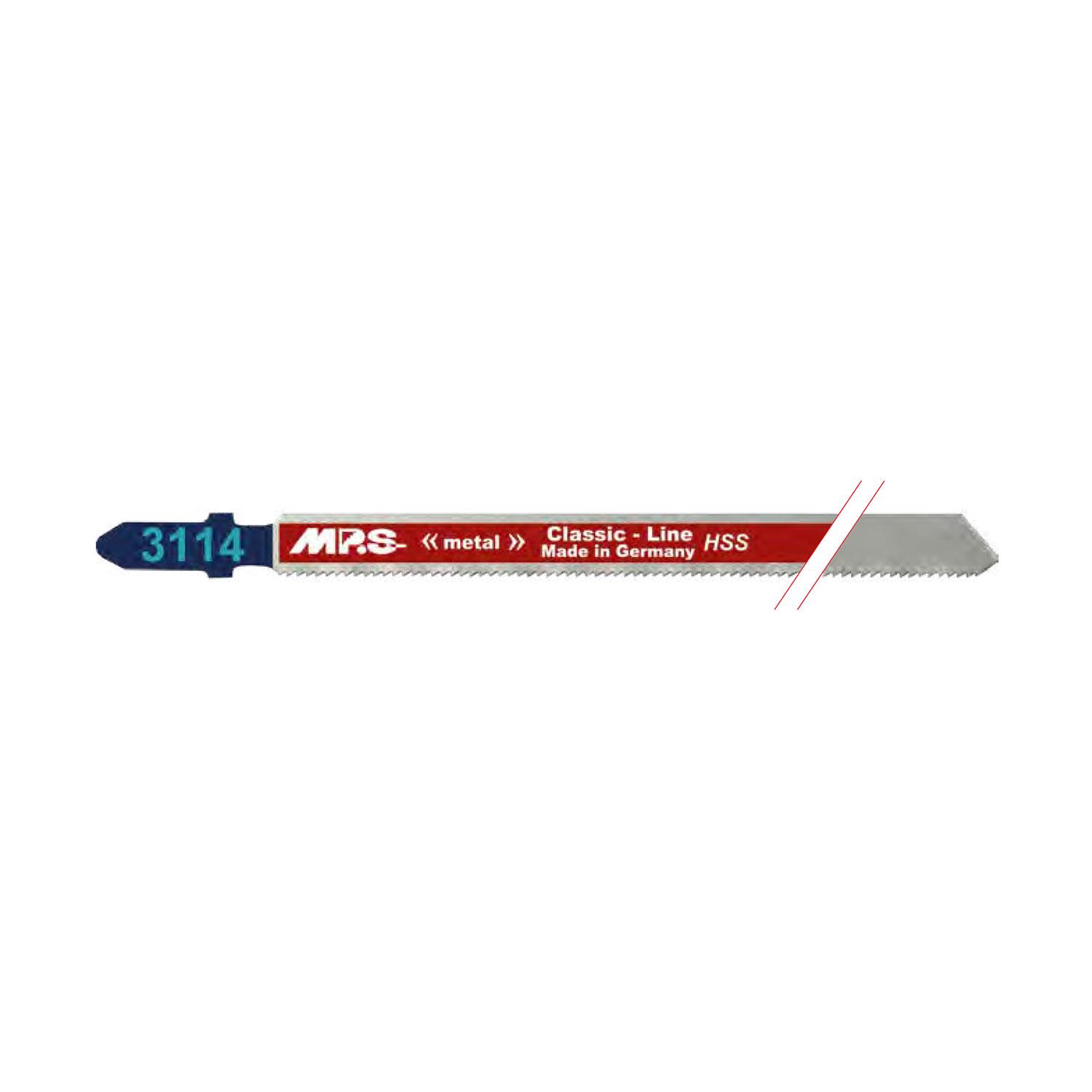 3114-5 Stichsägeblätter 132 mm / 110 mm - Metall, Buntmetall, Alu, dünne Stahlrohr - VE: 5 Stück