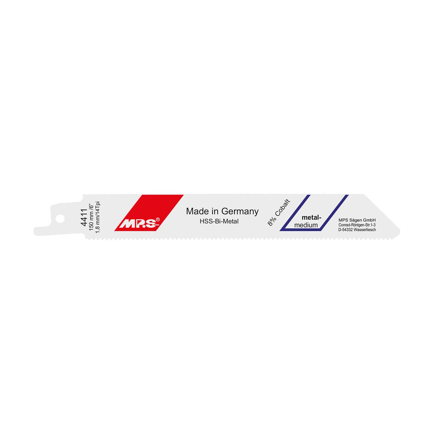 4411-5 Säbelsägeblätter 150 mm / 130 mm - Metall - VE: 5 Stück
