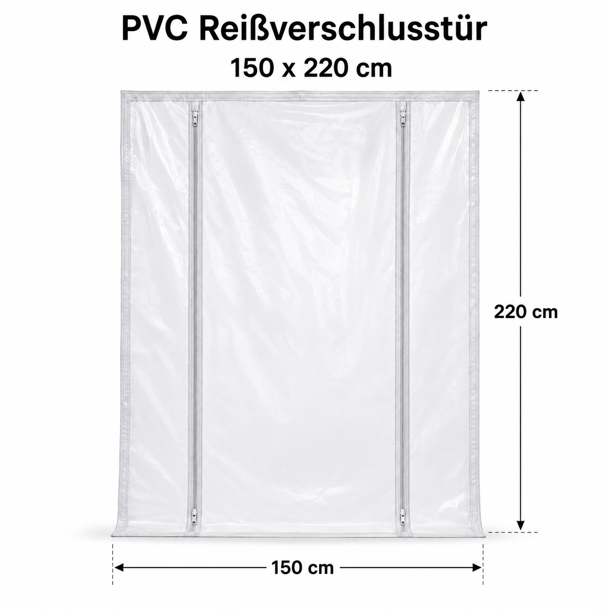 KBL PVC Reißverschlusstür H-Form 150 x 220 cm