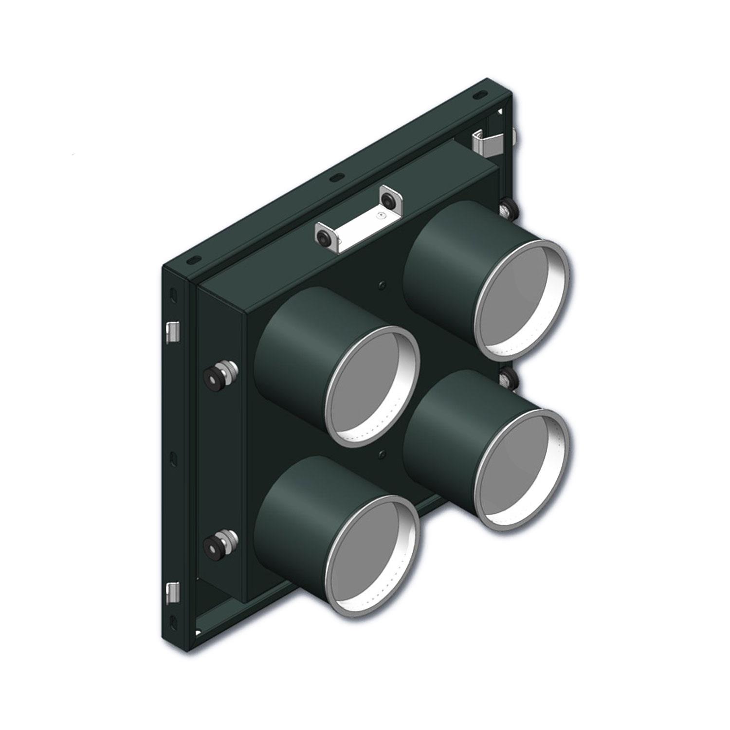 Ansaugflansch/Adapter 4-fach G 50 / G 55 / G 100, 4x NW 100, einzeln regelbar