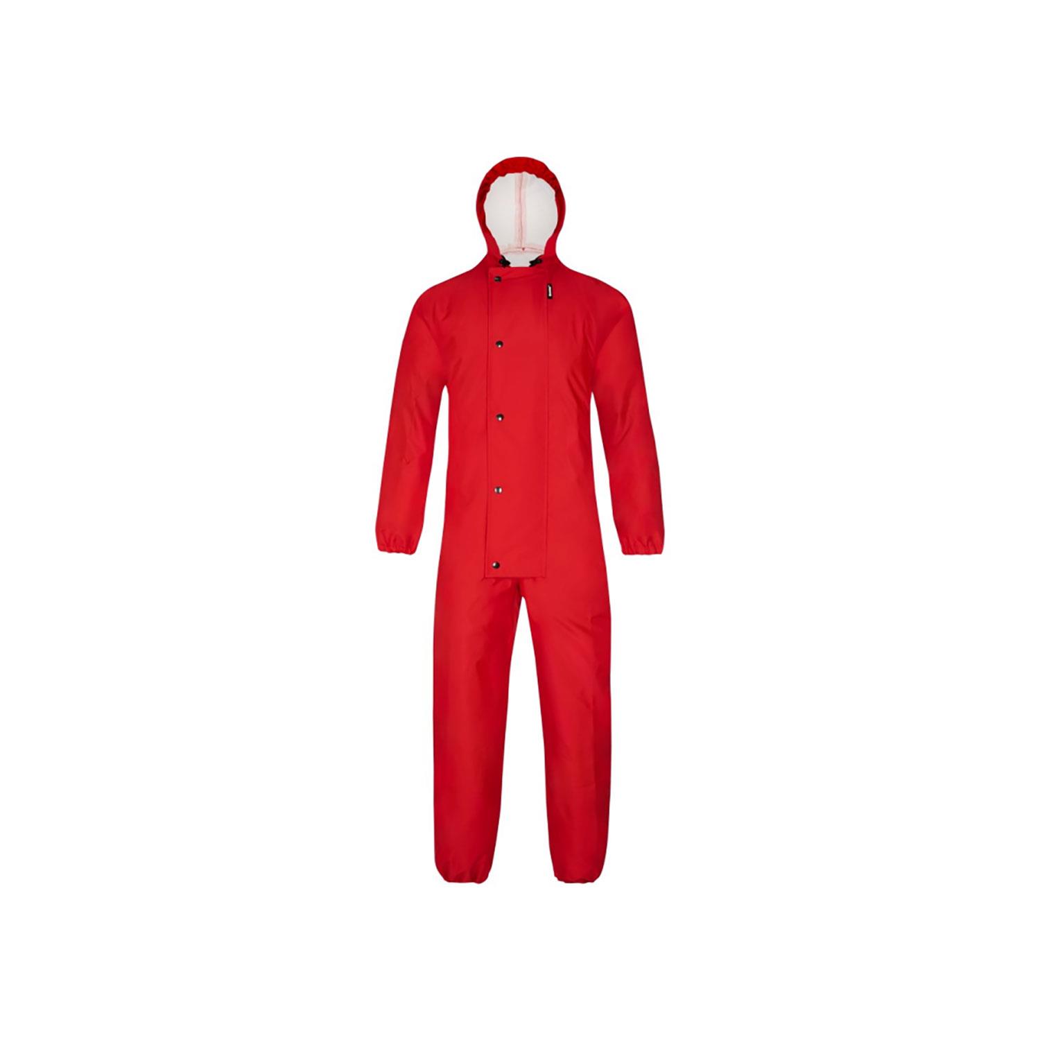 decontex® Chemikalienschutzkleidung Overall E 100, Typ 4/5/6 rot, Gr. XXL